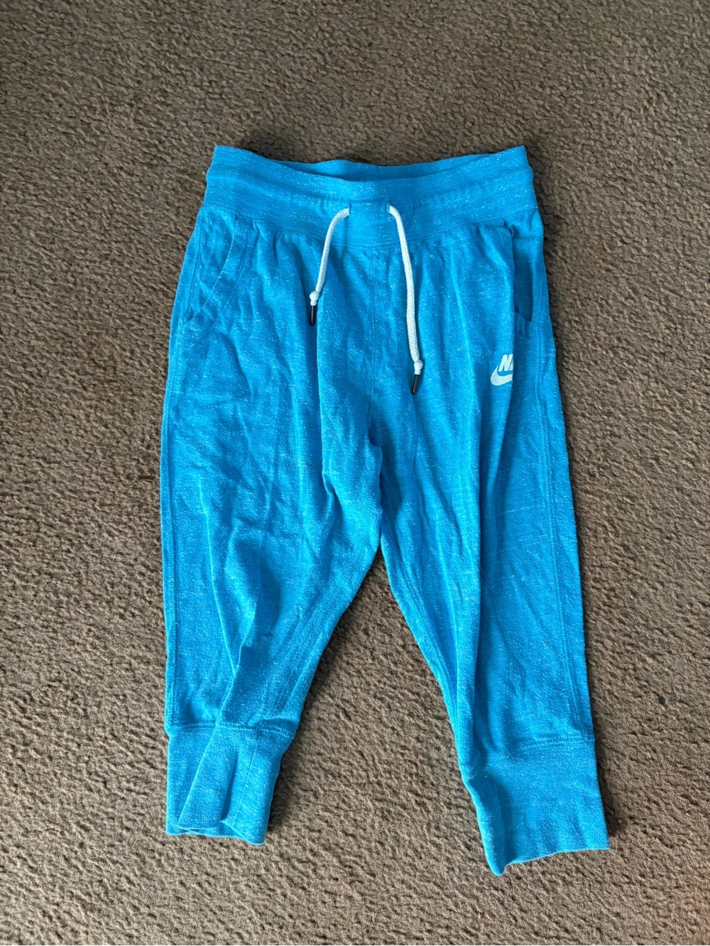 Nike Kids Blue capri Jogger Pants with Drawstring